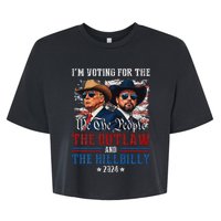 IM Voting For The Outlaw And The Hillbilly Trump Vance 2024 Bella+Canvas Jersey Crop Tee