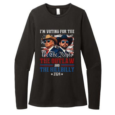 IM Voting For The Outlaw And The Hillbilly Trump Vance 2024 Womens CVC Long Sleeve Shirt