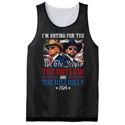 IM Voting For The Outlaw And The Hillbilly Trump Vance 2024 Mesh Reversible Basketball Jersey Tank