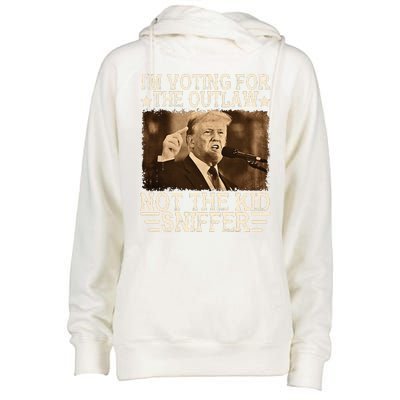 Im Voting For The Outlaw Not Sniffer Vote Trump 24 Womens Funnel Neck Pullover Hood