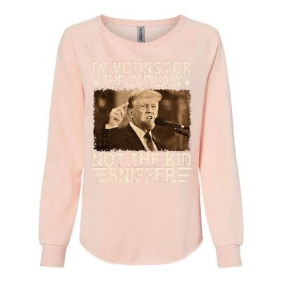 Im Voting For The Outlaw Not Sniffer Vote Trump 24 Womens California Wash Sweatshirt