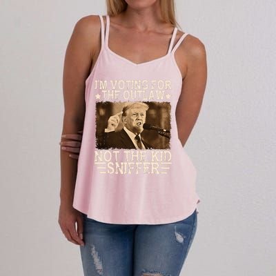 Im Voting For The Outlaw Not Sniffer Vote Trump 24 Women's Strappy Tank