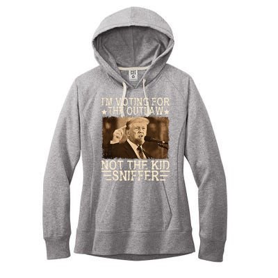 Im Voting For The Outlaw Not Sniffer Vote Trump 24 Women's Fleece Hoodie