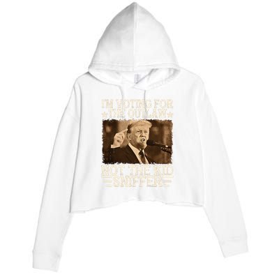 Im Voting For The Outlaw Not Sniffer Vote Trump 24 Crop Fleece Hoodie