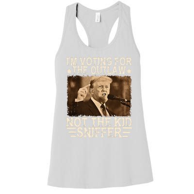 Im Voting For The Outlaw Not Sniffer Vote Trump 24 Women's Racerback Tank