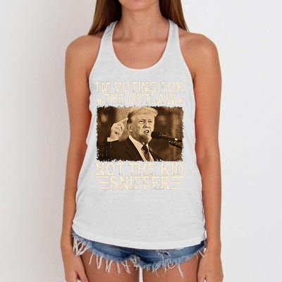 Im Voting For The Outlaw Not Sniffer Vote Trump 24 Women's Knotted Racerback Tank