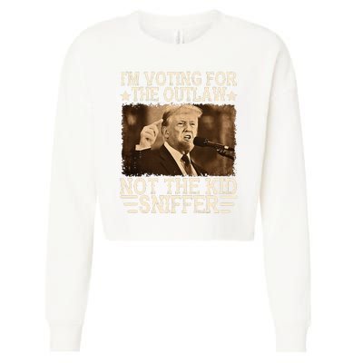 Im Voting For The Outlaw Not Sniffer Vote Trump 24 Cropped Pullover Crew