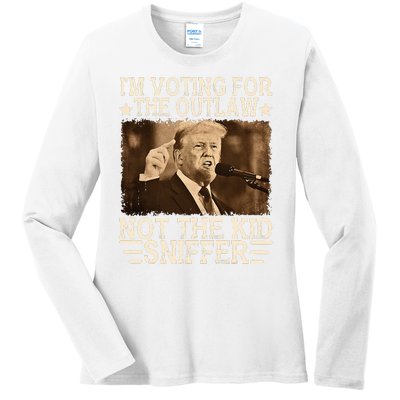 Im Voting For The Outlaw Not Sniffer Vote Trump 24 Ladies Long Sleeve Shirt