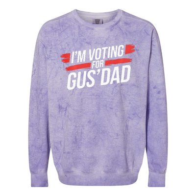 IM Voting For Gus Dad Harris Walz Colorblast Crewneck Sweatshirt