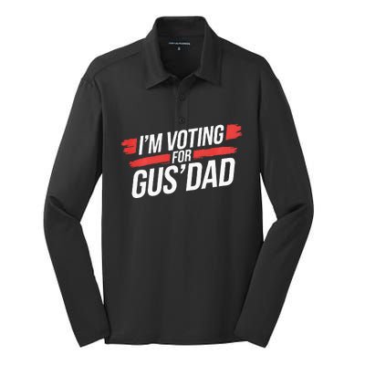 IM Voting For Gus Dad Harris Walz Silk Touch Performance Long Sleeve Polo