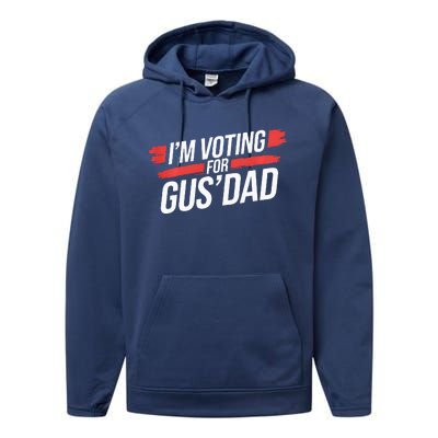 IM Voting For Gus Dad Harris Walz Performance Fleece Hoodie