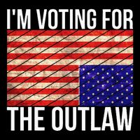 IM Voting For The Outlaw President Funny Election Drawstring Bag