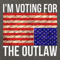IM Voting For The Outlaw President Funny Election Cotton Canvas Backpack