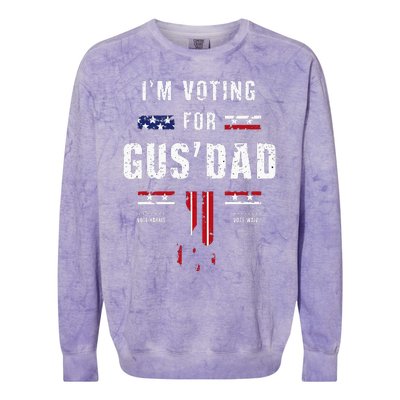 IM Voting For Gus Dad Colorblast Crewneck Sweatshirt