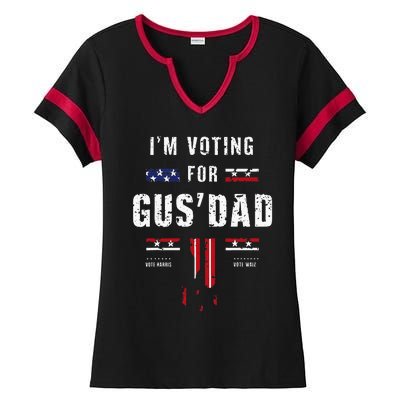 IM Voting For Gus Dad Ladies Halftime Notch Neck Tee