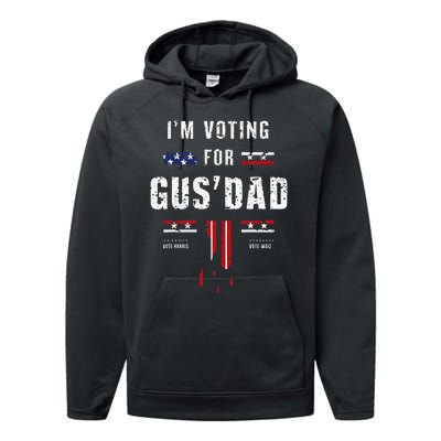 IM Voting For Gus Dad Performance Fleece Hoodie