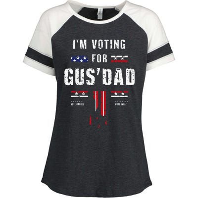 IM Voting For Gus Dad Enza Ladies Jersey Colorblock Tee