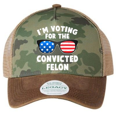 Im Voting For The Convicted Felon Trump Legacy Tie Dye Trucker Hat