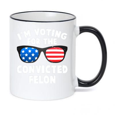 Im Voting For The Convicted Felon Trump 11oz Black Color Changing Mug