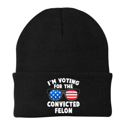 Im Voting For The Convicted Felon Trump Knit Cap Winter Beanie