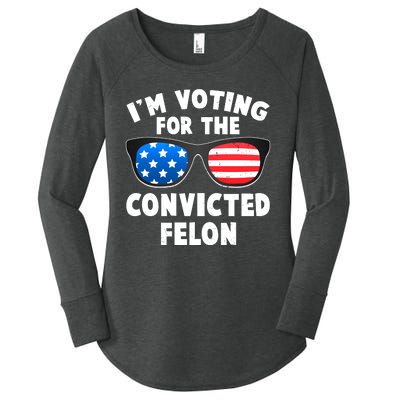 Im Voting For The Convicted Felon Trump Women's Perfect Tri Tunic Long Sleeve Shirt