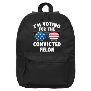 Im Voting For The Convicted Felon Trump 16 in Basic Backpack