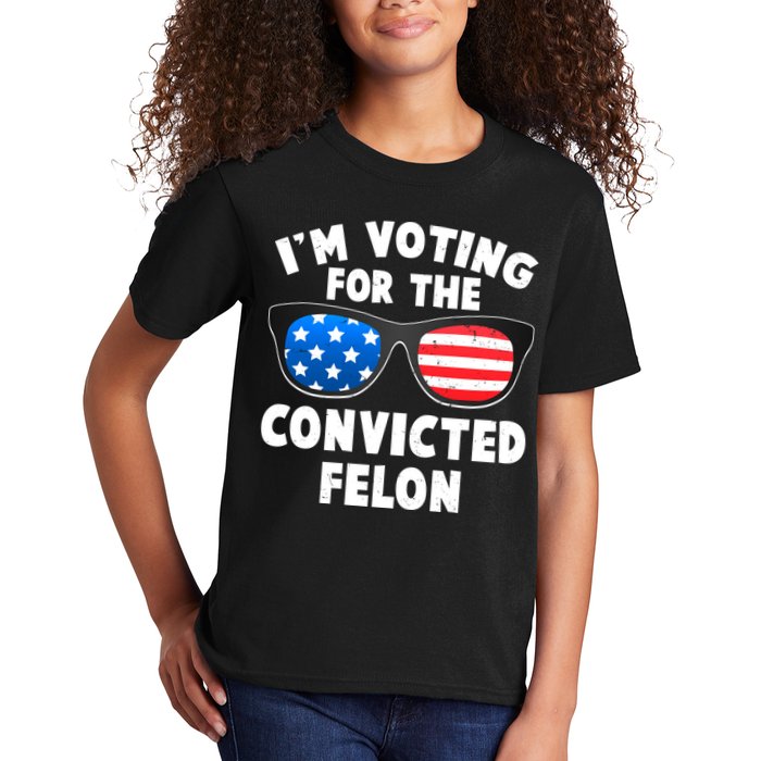Im Voting For The Convicted Felon Trump Kids T-Shirt
