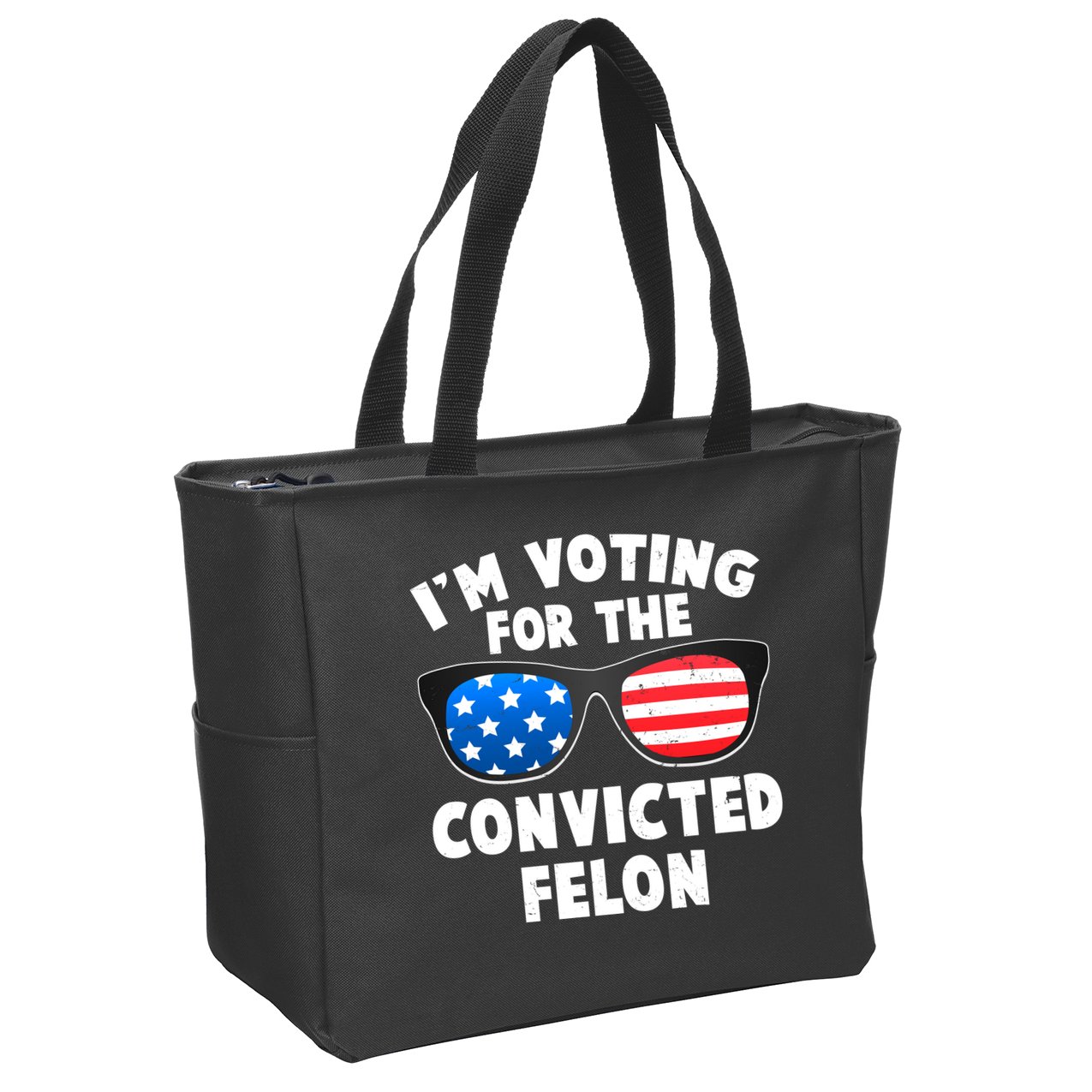 Im Voting For The Convicted Felon Trump Zip Tote Bag