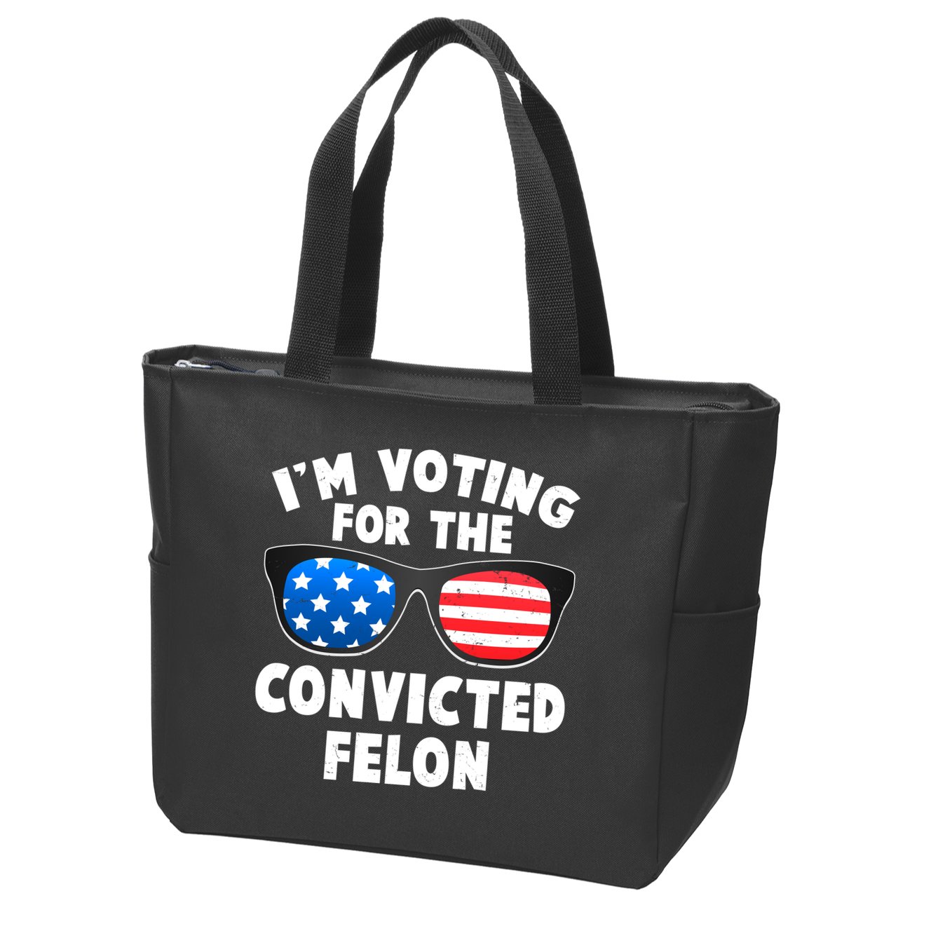 Im Voting For The Convicted Felon Trump Zip Tote Bag