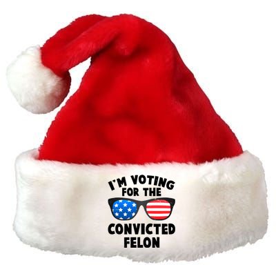 Im Voting For The Convicted Felon Trump Premium Christmas Santa Hat