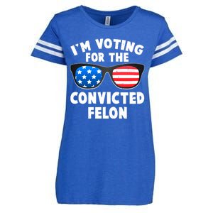 Im Voting For The Convicted Felon Trump Enza Ladies Jersey Football T-Shirt