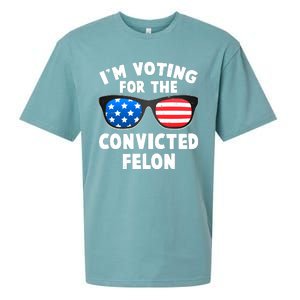 Im Voting For The Convicted Felon Trump Sueded Cloud Jersey T-Shirt