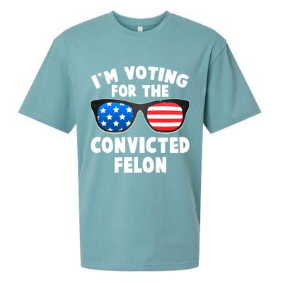 Im Voting For The Convicted Felon Trump Sueded Cloud Jersey T-Shirt