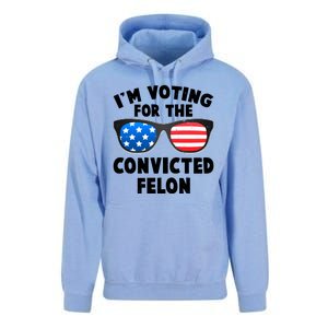 Im Voting For The Convicted Felon Trump Unisex Surf Hoodie