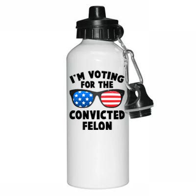 Im Voting For The Convicted Felon Trump Aluminum Water Bottle