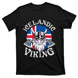 Icelandic Viking Funny Iceland Flag Nordic Enthusiast Outfit T-Shirt