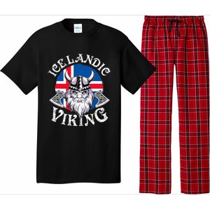 Icelandic Viking Funny Iceland Flag Nordic Enthusiast Outfit Pajama Set