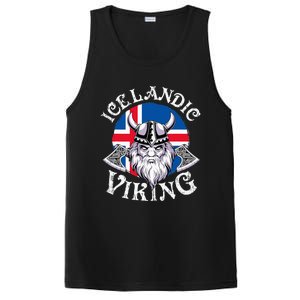 Icelandic Viking Funny Iceland Flag Nordic Enthusiast Outfit PosiCharge Competitor Tank