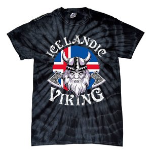 Icelandic Viking Funny Iceland Flag Nordic Enthusiast Outfit Tie-Dye T-Shirt