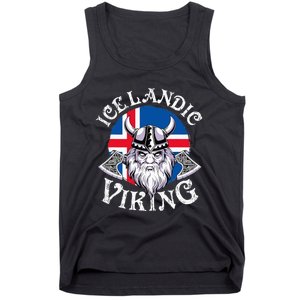 Icelandic Viking Funny Iceland Flag Nordic Enthusiast Outfit Tank Top