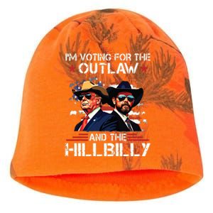 IM Voting For The Outlaw And The Hillbilly Trump Vance 2024 Kati - Camo Knit Beanie