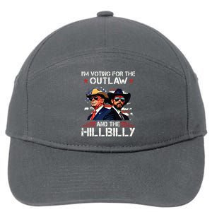 IM Voting For The Outlaw And The Hillbilly Trump Vance 2024 7-Panel Snapback Hat