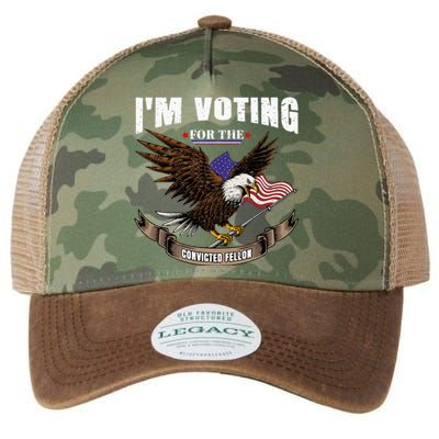 IM Voting For The Convicted Fellon 2024 Us Flag Pro Trump Legacy Tie Dye Trucker Hat