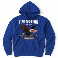 IM Voting For The Convicted Fellon 2024 Us Flag Pro Trump Hoodie