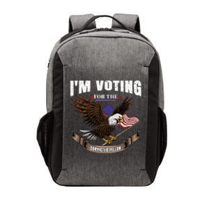 IM Voting For The Convicted Fellon 2024 Us Flag Pro Trump Vector Backpack