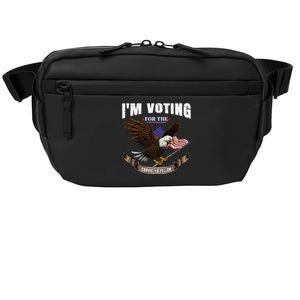 IM Voting For The Convicted Fellon 2024 Us Flag Pro Trump Crossbody Pack