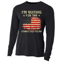 IM Voting For The Convicted Felon Us Flag Trump 2024 Cooling Performance Long Sleeve Crew