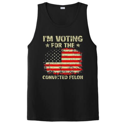 IM Voting For The Convicted Felon Us Flag Trump 2024 PosiCharge Competitor Tank