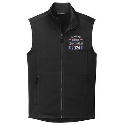 IM Voting For The Convicted Fellon 2024 Us Flag Pro Trump Collective Smooth Fleece Vest