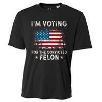 IM Voting For The Convicted Felon Funny Retro American Flag Cooling Performance Crew T-Shirt